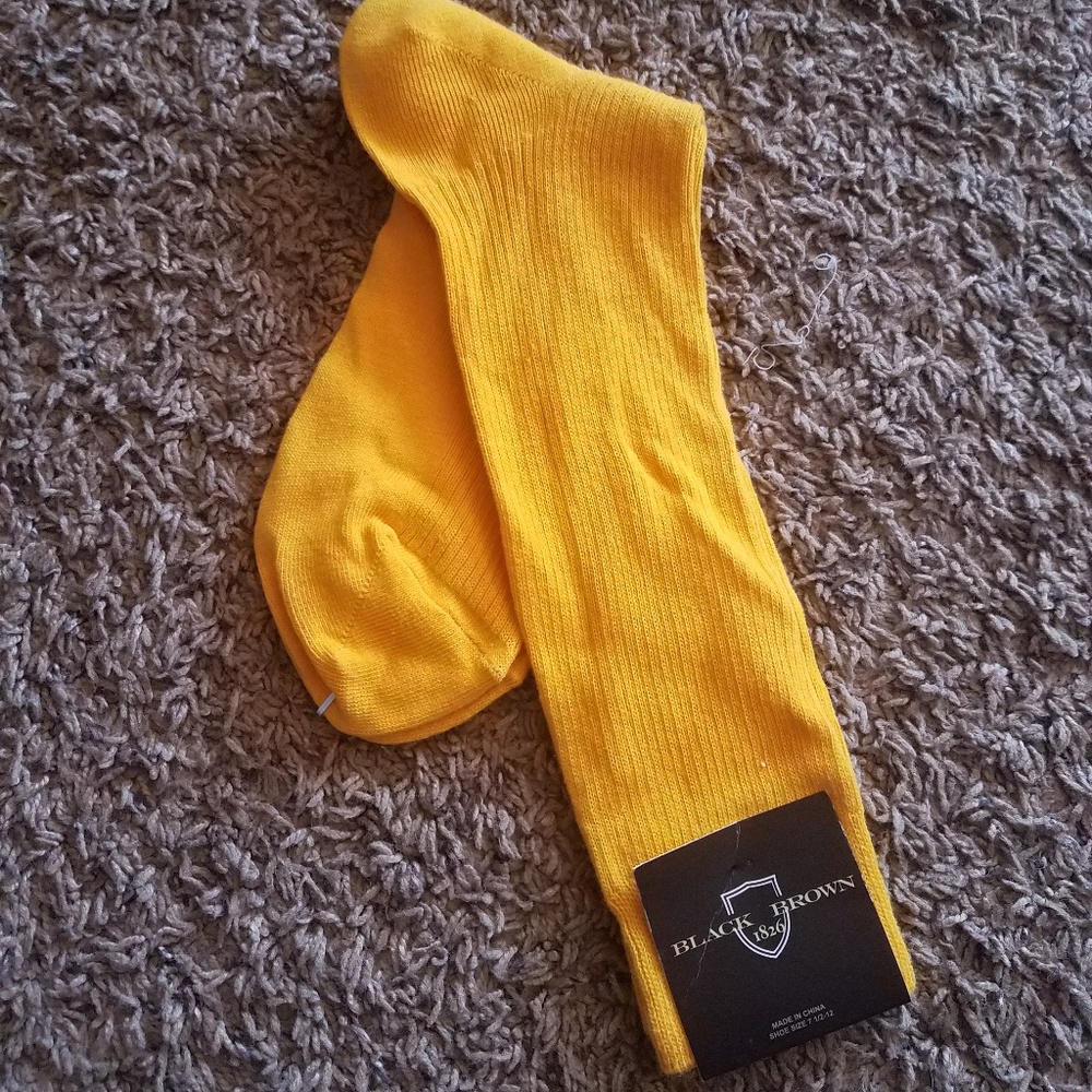 Black Brown Mens Socks